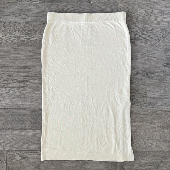 🌼RALPH LAUREN🌼 NWT Cream Knit Midi Skirt, Size XL - Picture 1 of 8